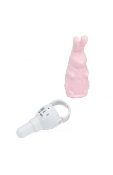 Розовый виброзайчик 4PLAY FINGER RING VIBE RABBIT PINK